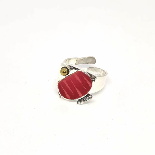 Bague Argenté Sushi Vert (Copie) - bag argente rouge sushi