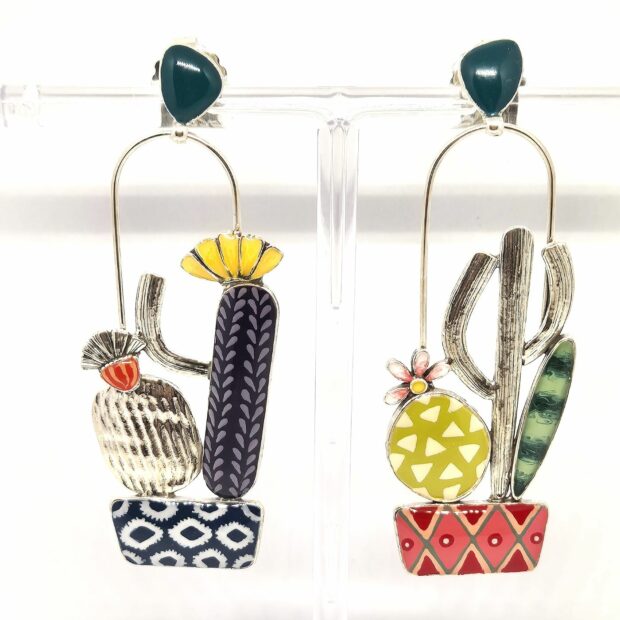 Grandes Boucles d&rsquo;Oreilles Cactus 1 (Copie) - grande bo cactus