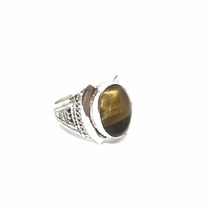 Bague Ouverte Touareg Argent Ebène (Copie) - bag oeil de tigre
