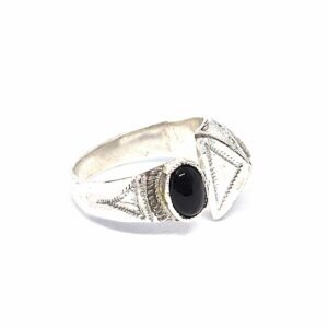 Bague Ouverte Touareg Argent Cornaline (Copie) - bag ouverte onyx 3