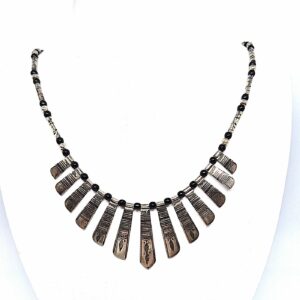 Collier Touareg Cuir Onyx (Copie) - collier lamelle